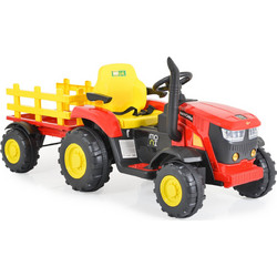 Moni Rancher Ηλεκτροκίνητο Παιδικό Τρακτέρ 12V με Καρότσα Κόκκινο