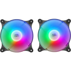 Mars Gaming MFDUO Case Fan 120mm RGB με Σύνδεση 3-Pin 4-Pin PWM Black