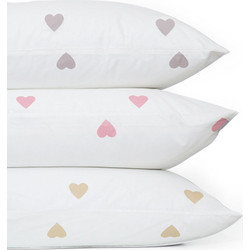 Borea Σεντόνι Μονό Βαμβακερό 160x240 Mix & Match Hearts Μπεζ