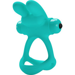 Pretty Love Dante Rabbit Vibrator Ring Ελαστικό Δαχτυλίδι Πέους Σιλικόνης με Δόνηση Πράσινο