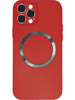 Back Cover Σιλικόνης με MageSafe και Προστασία Κάμερας για iPhone 14 Pro Max Κόκκινο