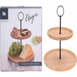 Γλυκιέρα Bamboo Excellent Houseware 170484110 2 επιπέδων 170484110