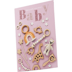 Typotrust Κάρτα Γέννησης Baby 12x17 Ιριδίζον Glitter (LOB34)