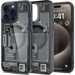 Spigen Ultra Hybrid MagSafe Back Cover Zero One Black (iPhone 15 Pro Max)