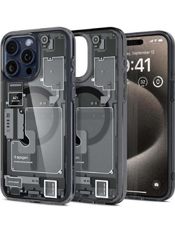 Spigen Ultra Hybrid MagSafe Back Cover Zero One Black (iPhone 15 Pro Max)