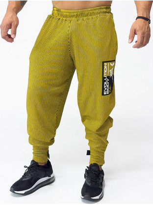 Evolution Body Ανδρικό Παντελόνι Φόρμας Fleece με Λάστιχο Κίτρινο BODY2600