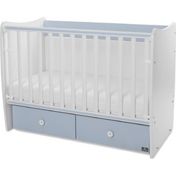 Lorelli Matrix New Πολυμορφική Κούνια για Στρώμα 60x120cm White Baby Blue 10150490039A