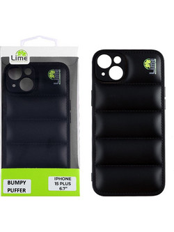 Lime Successories Lime Θηκη Iphone 15 Plus 6.7'' Bumpy Puffer Tpu Full Camera Protection BLACK