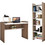 HomeMarkt Σετ Γραφείο Ξύλινο με Βιβλιοθήκη 118x58x80cm HM11774.12