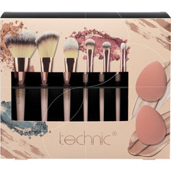 Technic Cosmetic Brush & Sponge Set Σετ Πινέλα Μακιγιάζ 6 τμχ