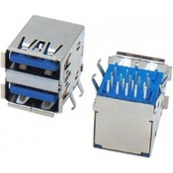 USB CONNECTOR 3.0 ΔΙΠΛΟ TYPE A PCB BUSB-A2D108F-0L18N-W CZT Τεμάχια:5 01.146.0006