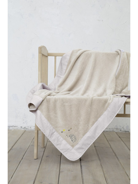 Nima Home Riccio Κουβέρτα Αγκαλιάς Βελουτέ 80x110 Μπεζ