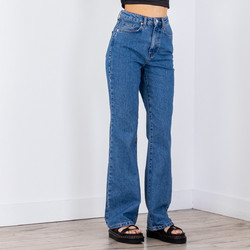 NA-KD Ψηλόμεσο Γυναικείο Τζιν Παντελόνι Bootcut Εφαρμογή Καμπάνα Μπλε 1660-000211