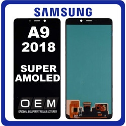 Samsung Galaxy A9 2018 A920 (SM-A920F, SM-A920F/DS) Super AMOLED LCD Οθόνη + Touch Screen Digitizer Caviar Black