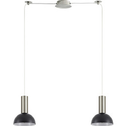 Home Lighting Κρεμαστό Φωτιστικό Οροφής Δίφωτο E27 Μαύρο SE21-NM-4-NM2-MS3 77-8466