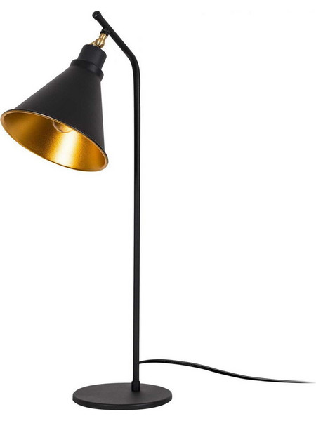 HomeMarkt HM7290 Πορτατίφ Ε27 Μαύρο Χρυσό Φ28xΥ50cm