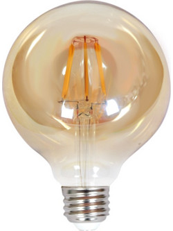 InLight E27 LED Filament G95 8watt Dimmable με μελί κάλυμμα 7.27.08.25.1