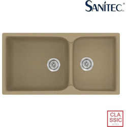 Sanitec Classic 307 Επικαθήμενος Νεροχύτης Γρανίτη Αντιστρεφόμενος Ματ Metallic Cream 92x51cm