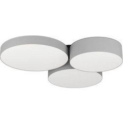 Πλαφονιέρα Οροφής Γκρι 64,5xH9cm Led 2700-6500K 850lm με Εφαρμογή Eglo Barbano Z 900855