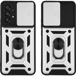 Sonique Ring Armor CamPro Back Cover Silver (Samsung Galaxy A53 5G)