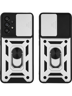 Sonique Ring Armor CamPro Back Cover Silver (Samsung Galaxy A53 5G)