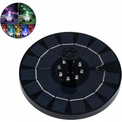 GLOBOSTAR(R) FOUNTAIN 71533 Διακοσμητικό Συντριβάνι LED 3W 90lm 120 DC 5V με Φωτοβολταϊκό Panel 5V 0.2W & Επαναφορτιζόμενη Μπαταρία Li-ion 3.2V 1500mAh Αδιάβροχο IP68 Πολύχρωμο RGB - Sanan Diode Chip