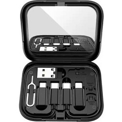 Cable Set Hoco U114 USB to Lightning/Type-C/Micro USB 0.28m Μαύρο