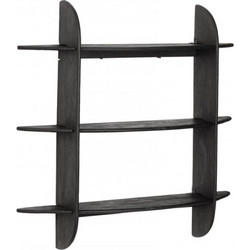 Bizzotto Westwood Ραφιέρα 3 Θέσεων Ξύλινη Mango Μαύρη 100x23x100