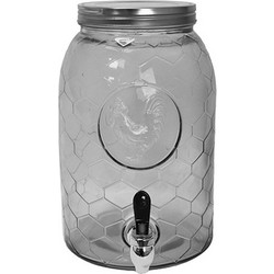 Γυάλα σαγρέ,inox καπάκι&βρύση19Χ30,6.5L