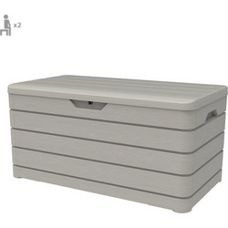 TOOMAX Ιταλίας Πλαστικό Μπαούλο 500lt 12kg 130x65x64cm MASSIF Καπάκι-Κάθισμα 2 Ατόμων DOLOMITI 500L Warm Grey