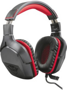 Trust GXT 344 Creon Gaming Headset Over Ear Black Red