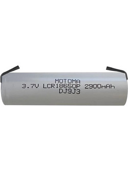 MOTOMA Rechargeable battery Li-ion 3,7V / 2900mAh 3C with strip terminals (replacement for Samsung INR1865029E 2900mAh) (LCR18650P)