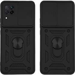 Sonique Ring Armor CamPro Back Cover Black (Huawei P40 Lite)