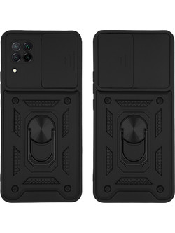 Sonique Ring Armor CamPro Back Cover Black (Huawei P40 Lite)