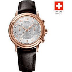 Raymond Weil Raymond Weil Maestro Ανδρικό Ρολόι Χρονογράφος Αυτόματο με Μαύρο Δερμάτινο Λουράκι 4830-PC5-05658