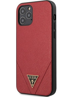 Guess Saffiano Θήκη iPhone 12 Pro Max Red GUHCP12LVSATMLRE