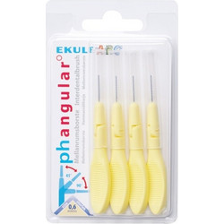Ekulf pH Angular Μεσοδόντια Βουρτσάκια 0.6mm Κίτρινα 4τμχ