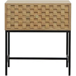 Κομοδίνο 1 συρτάρι,μεταλ/κά πόδια,51.5x40x56