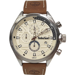 Timberland Carrabassett-Z Ανδρικό Ρολόι Χρονογράφος με Καφέ Δερμάτινο Λουράκι TDWGC9000403