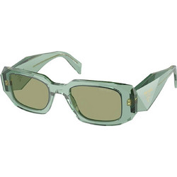 Prada PR17WS 11R10E Ανδρικά Γυαλιά Ηλίου Ορθογώνια Κοκάλινα Πράσινα με Πράσινο Polarized Φακό