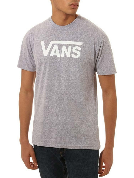 Vans Classic Heat Athletic Ανδρικό T-shirt Γκρι με Λογότυπο VN0000UMATH
