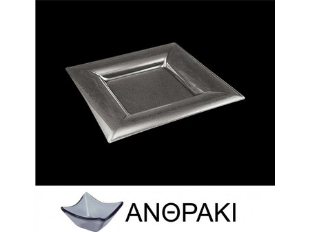 Lukanda Πιάτα Γλυκού Γυάλινα Τετράγωνα LK1822-SM-26X26 26x26cm 12τμχ
