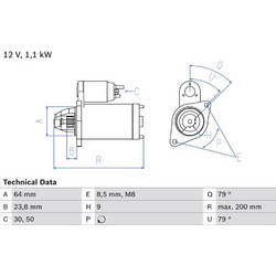 Bosch Μίζα - 0 986 021 240