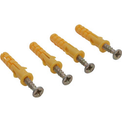 Σετ Βίδα με Πλαστικό Ούπα Φ6x30mm (50τμχ)