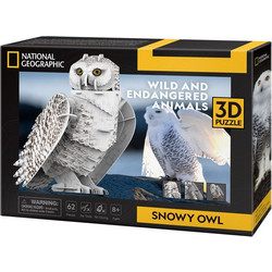 Παιδικό Puzzle CubicFun 3D Snowy Owl 62 Κομμάτια