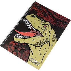 Polo Dinosaur Σπιράλ Τετράδιο Ριγέ B5 60 Φύλλων 2 Θεμάτων Πολύχρωμο 919001-8185