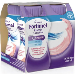 Nutricia Fortimel 1.5 kcal Φράουλα Πρωτεΐνη 4x200ml