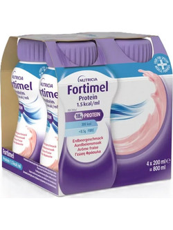 Nutricia Fortimel 1.5 kcal Φράουλα Πρωτεΐνη 4x200ml