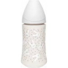 Suavinex Hygge Πλαστικό Μπιμπερό με Θηλή Σιλικόνης 0-6m Rabbit Grey 270ml