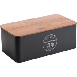 Oriana Ferelli Ψωμιέρα Μεταλλική-Bamboo Μαύρη KITCHEN TREND 42,3cm 850742 CLG850742BL